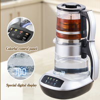 가전 ​​제품 휴대용 붕규산 유리 주전자 온수기 이동식 주입기가있는 이중 전기 터키 차 메이커