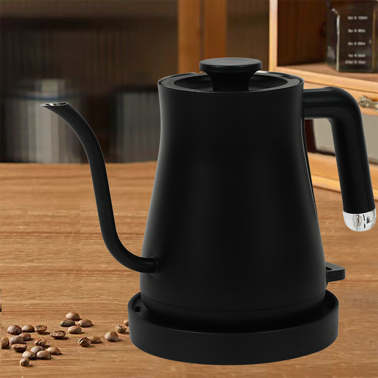 600ml 1200w 스테인리스 커피 차 주전자는 커피 주전자 구즈넥 전기 주전자에 부어집니다