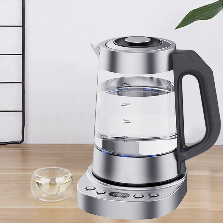 주방 및 가전 제품 1850W 1.7LE전기 물 주전자 유리 전기 차 메이커 기계 유리 찻주전자 