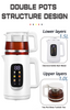 새로운 디자인 차 냄비 디지털 1.5L+1.1L 터키 사모바르 주전자 전기 차 메이커 세트 자동 컬러 스크린 제어판 더블 케틀