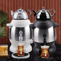 YUEKON 인기있는 러시아 사모바르 터키 차 주전자 세라믹 차 주전자가있는 전기 5L 대용량 차 주전자