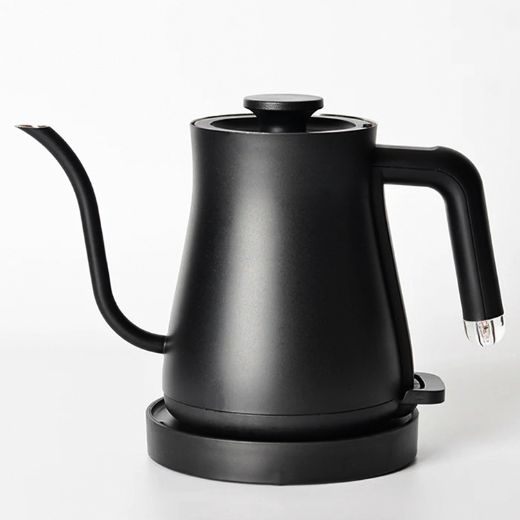 600ml 1200w 스테인리스 커피 차 주전자는 커피 주전자 구즈넥 전기 주전자에 부어집니다
