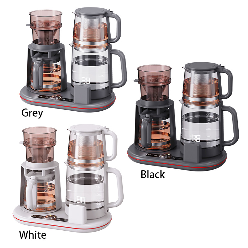 3-in-1 지능형 디지털 주전자 터치 컨트롤 온도 설정 스마트 제어판 가족 커피 및 차 양조 주전자