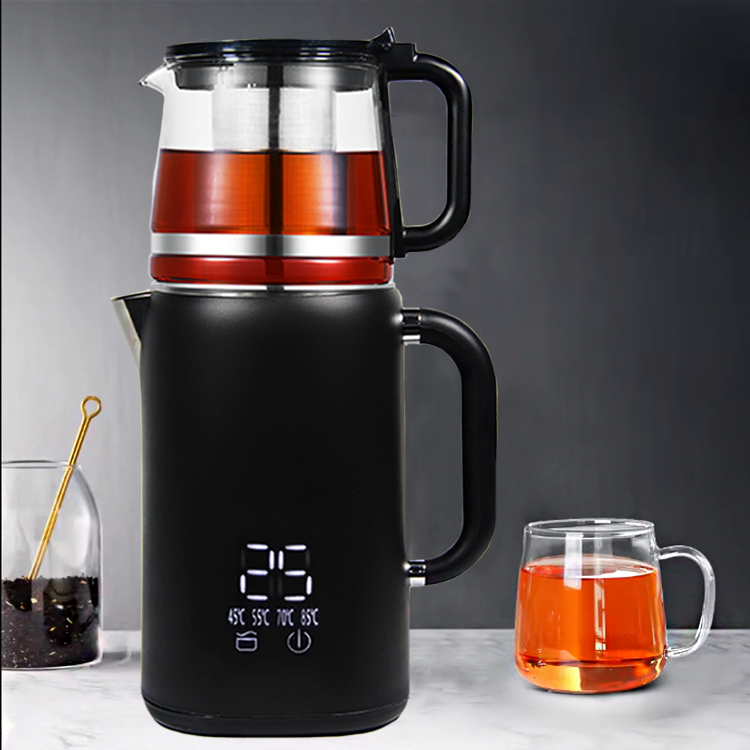 고품질 전기 러시아 사모바르 Hervidor De Agua Electrico 2 In 1 물 주전자 주전자 주전자 가정용 주방 세트